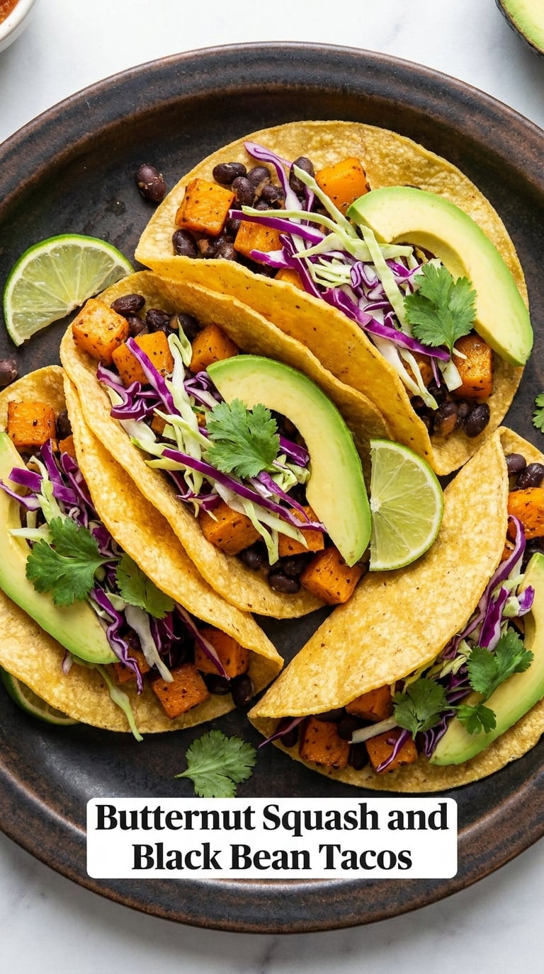 Butternut Squash and Black Bean Tacos