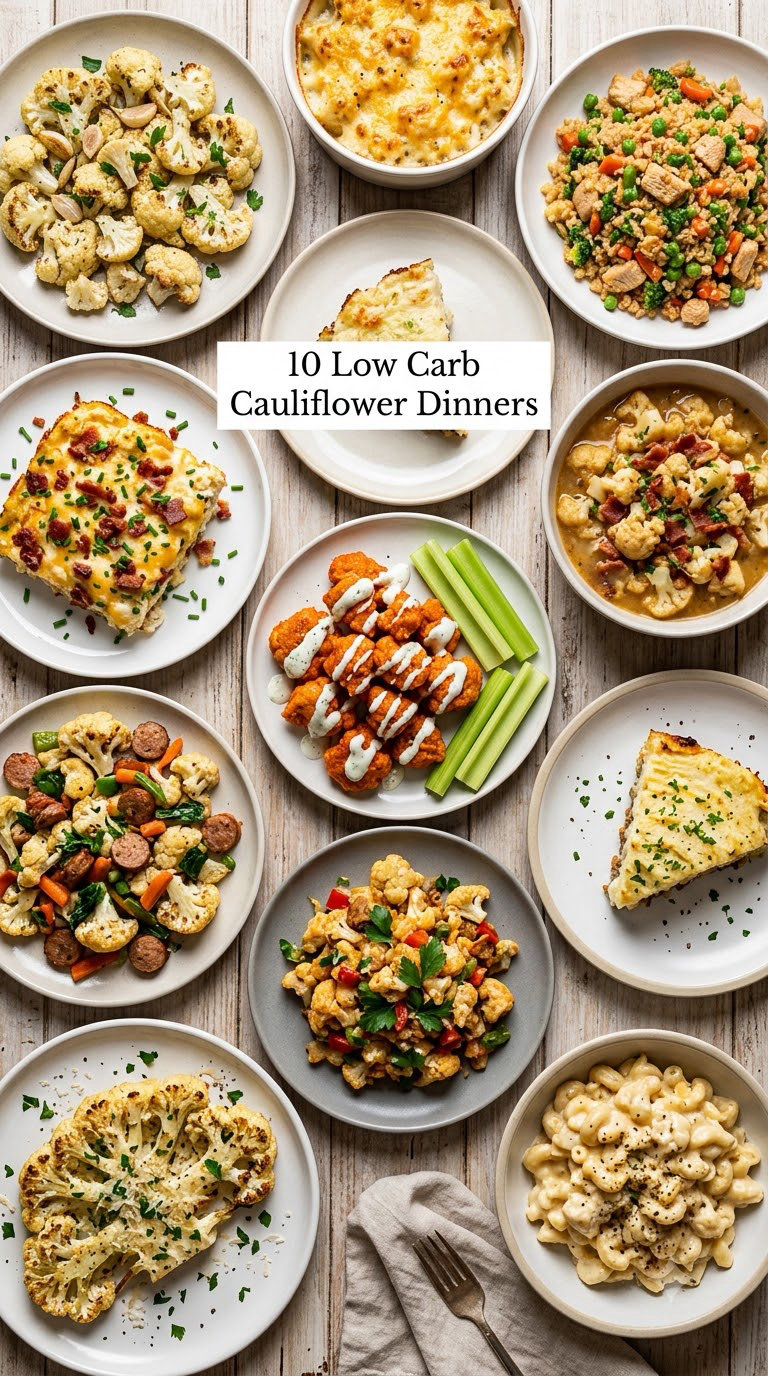 Easy Cauliflower Recipes for Low Carb Dinners at a Glance