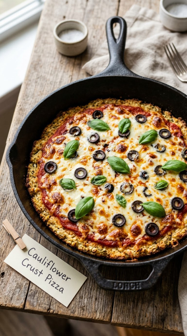 Cauliflower Pizza-Style Skillet