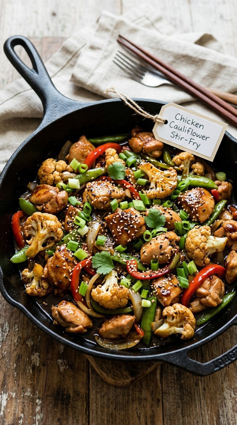 Easy Cauliflower Chicken Stir-Fry