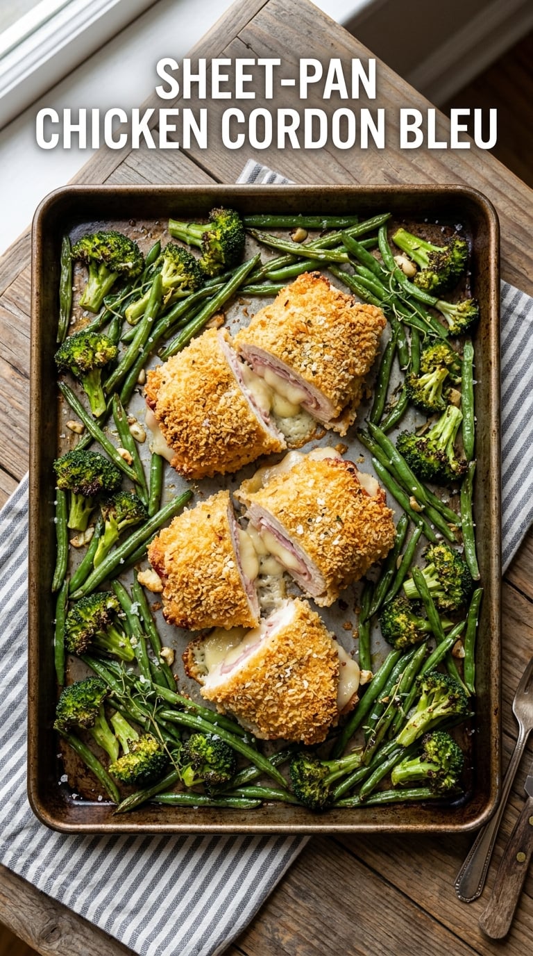 Sheet-Pan Chicken Cordon Bleu