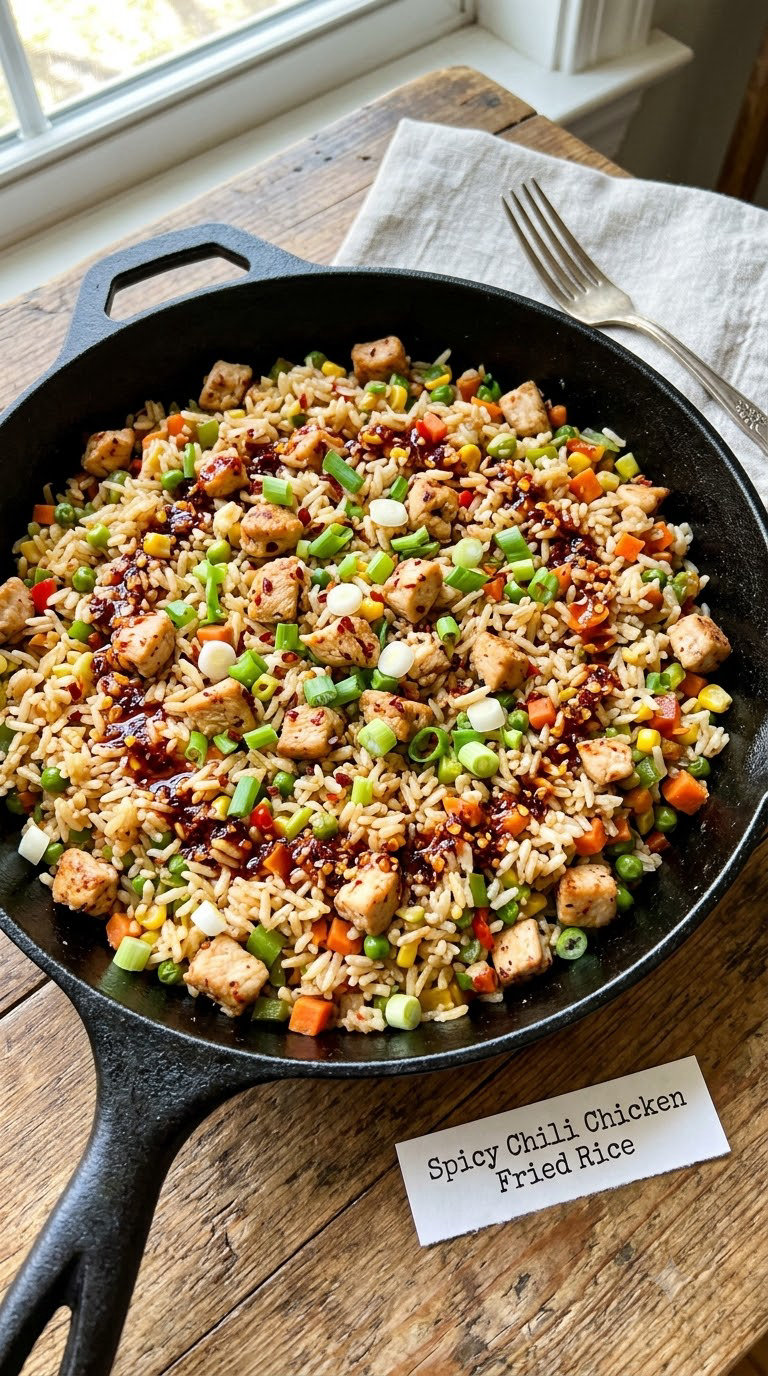 Spicy Chili Chicken Fried Rice
