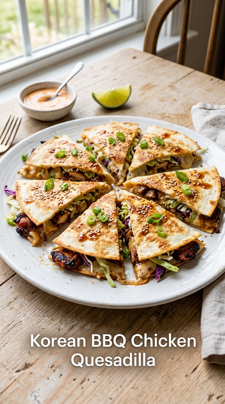 Korean BBQ Chicken Quesadilla
