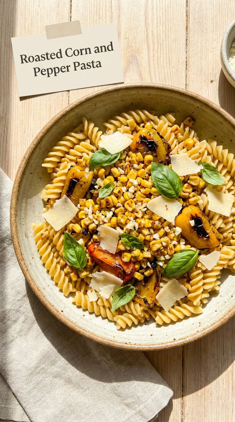 Roasted Corn and Pepper Pasta