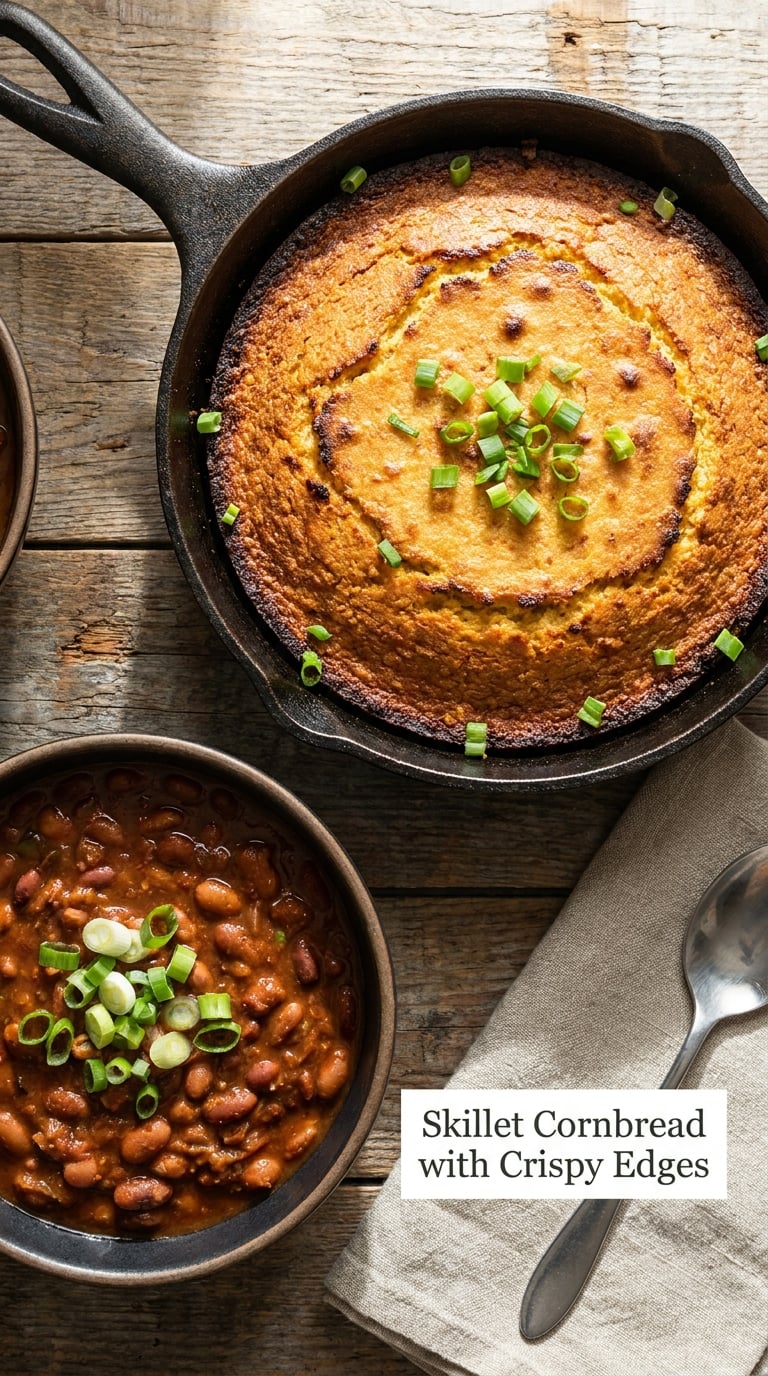 Skillet Cornbread with Crispy Edges