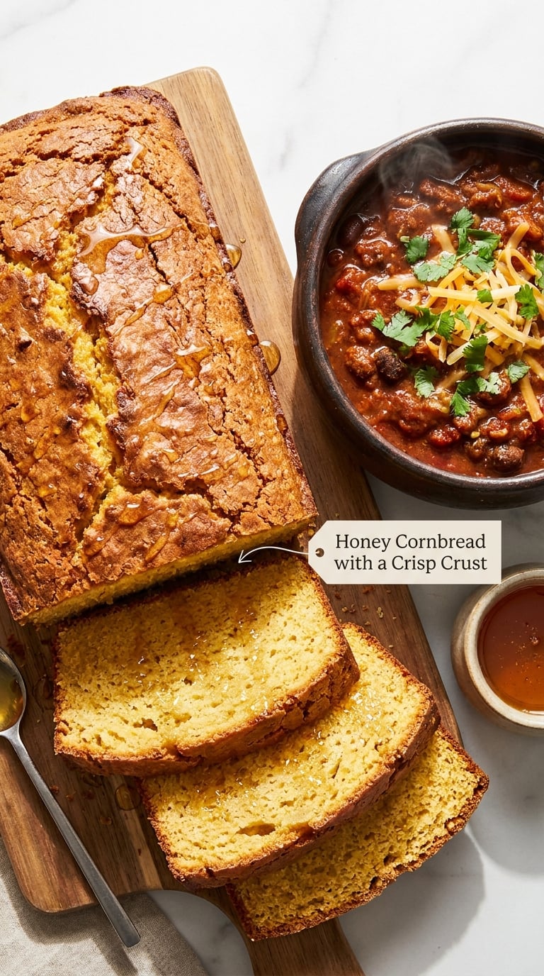 Honey Cornbread with a Crisp Crust