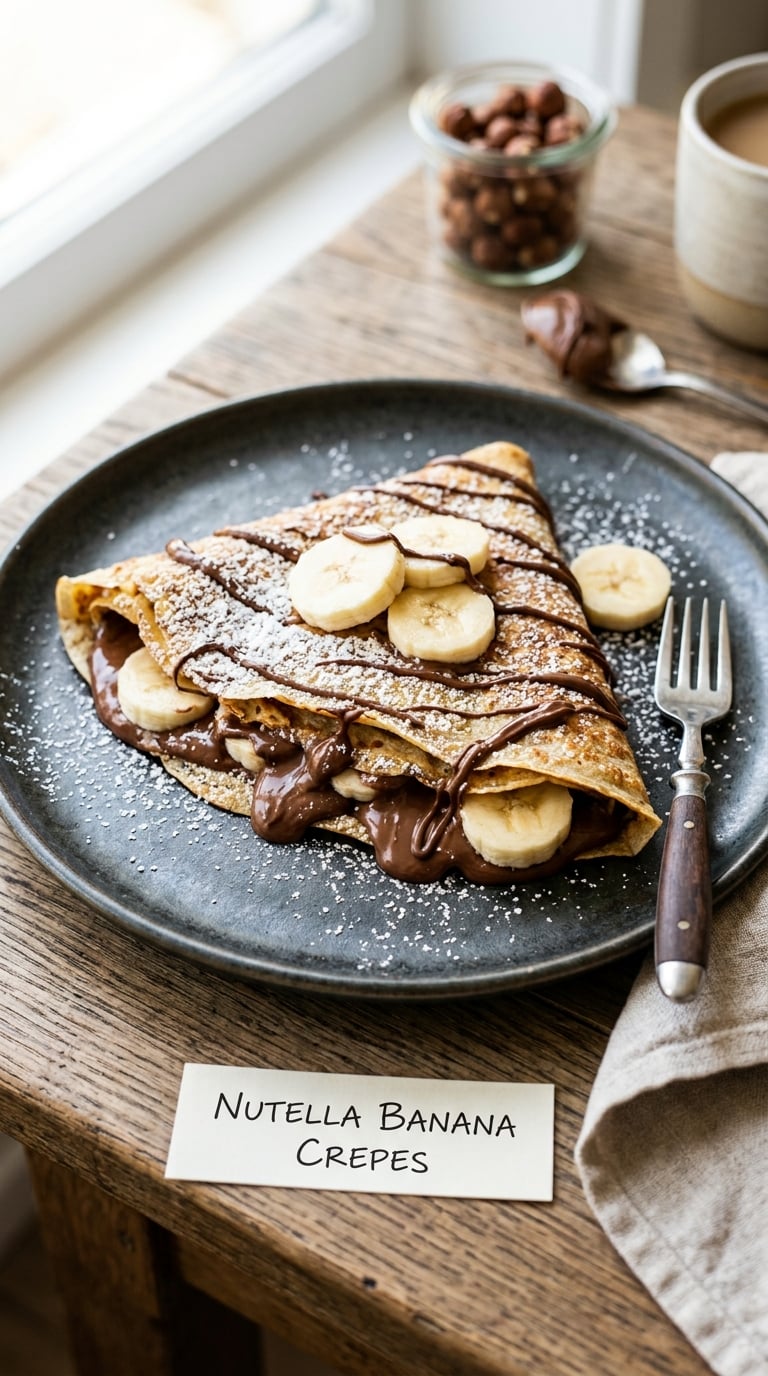 Caramelized Apple Cinnamon Dessert Crepes