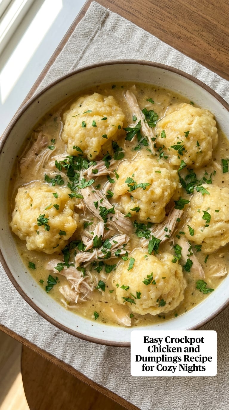 Easy Crockpot Chicken and Dumplings Recipe for Cozy Nights