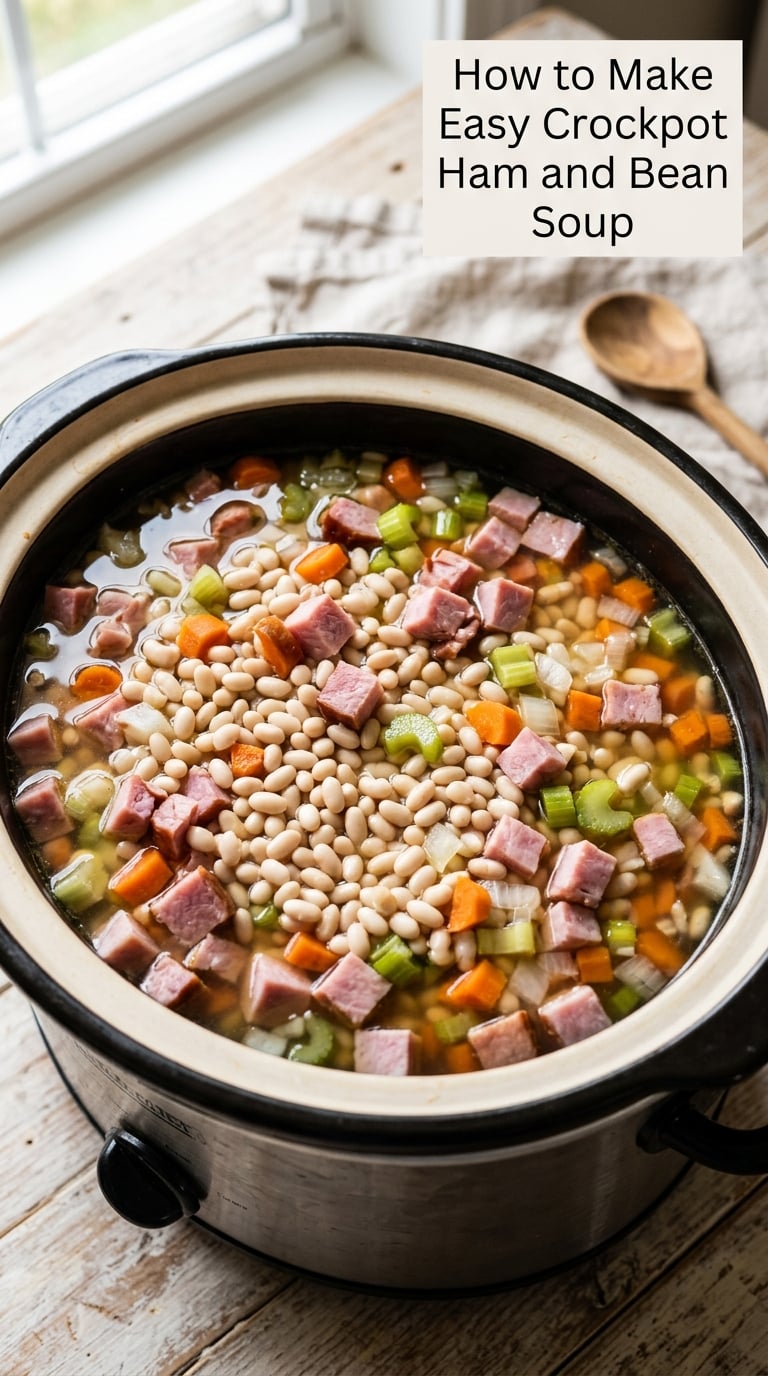 How to Make Easy Crockpot Ham and Bean Soup