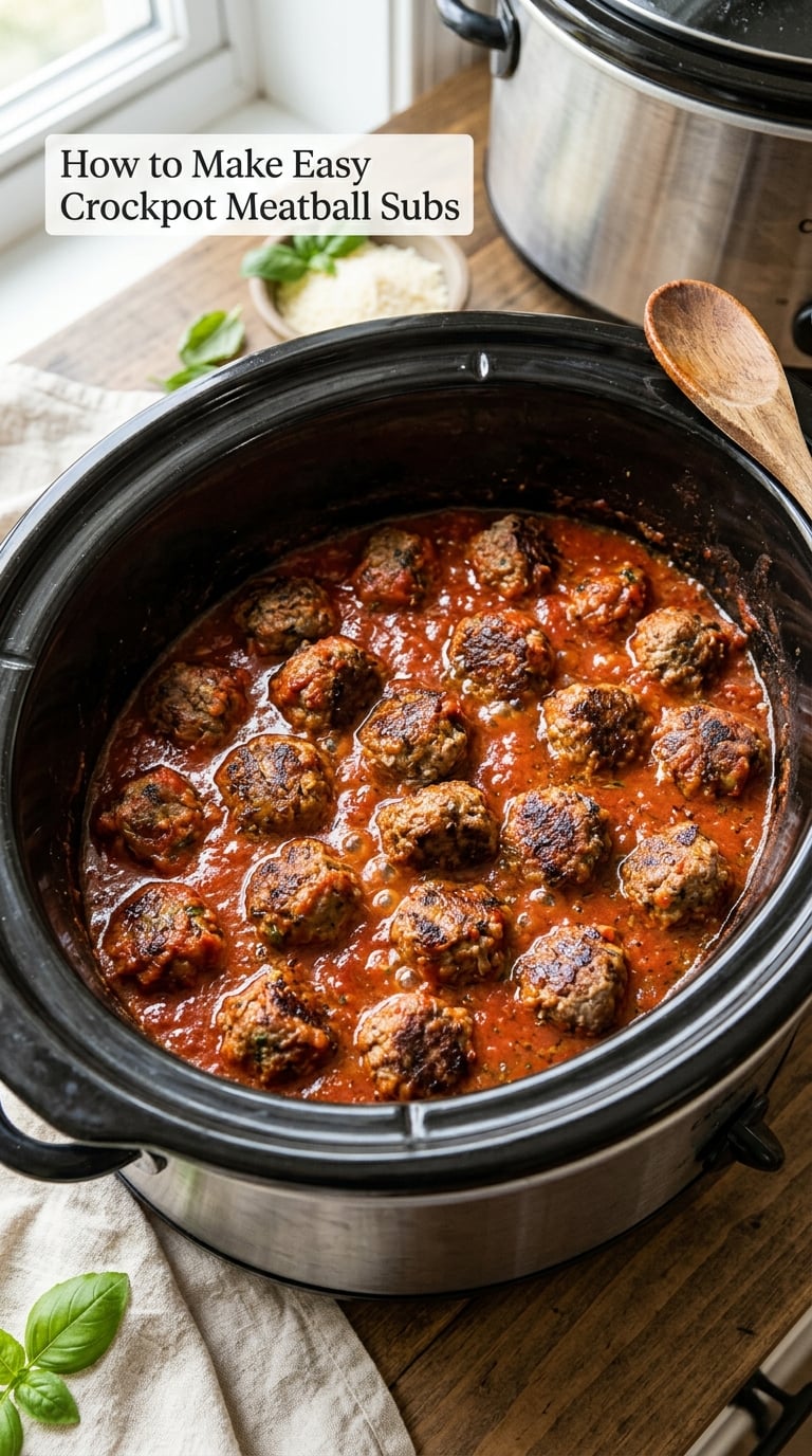 How to Make Easy Crockpot Meatball Subs
