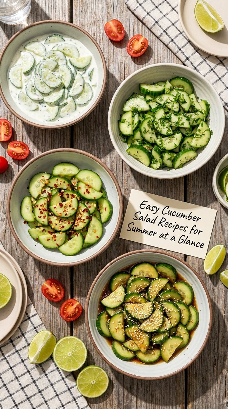 Easy Cucumber Salad Recipes for Summer at a Glance