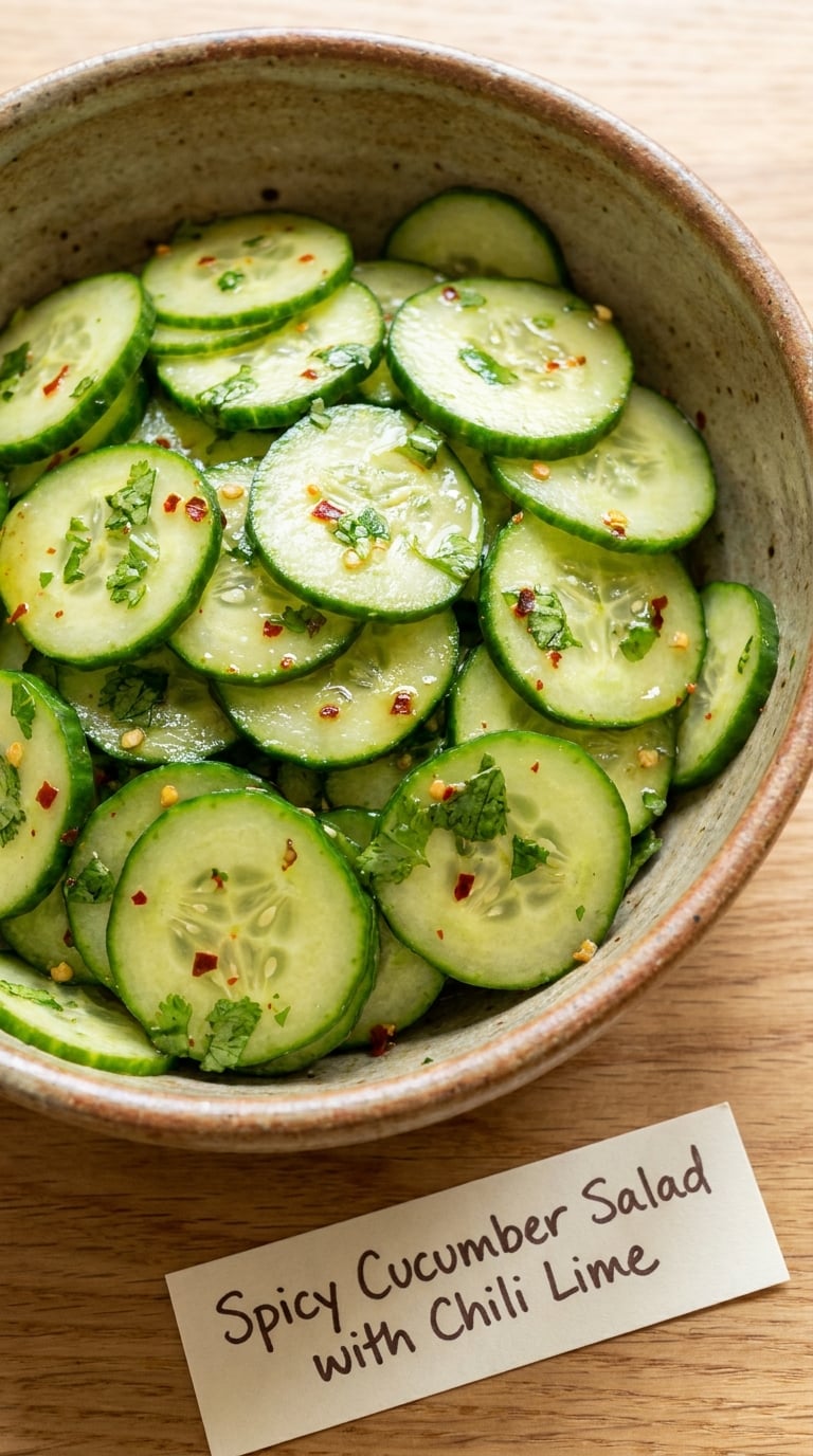 Spicy Cucumber Salad with Chili Lime