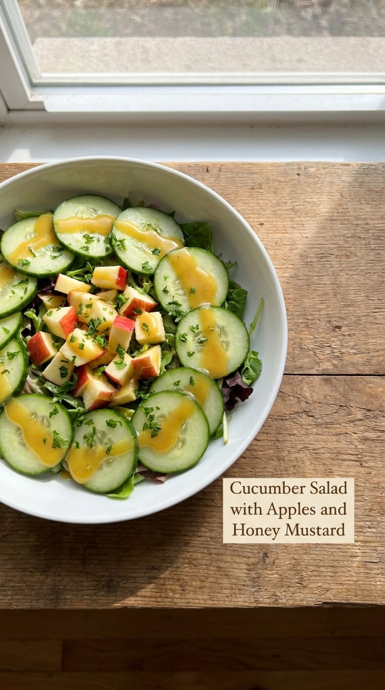 Cucumber Salad with Apples and Honey Mustard