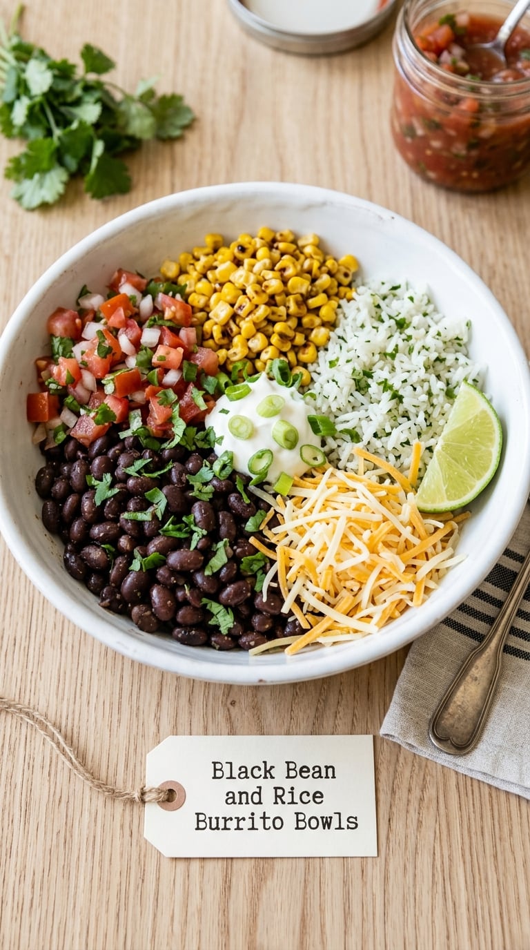Black Bean and Rice Burrito Bowls