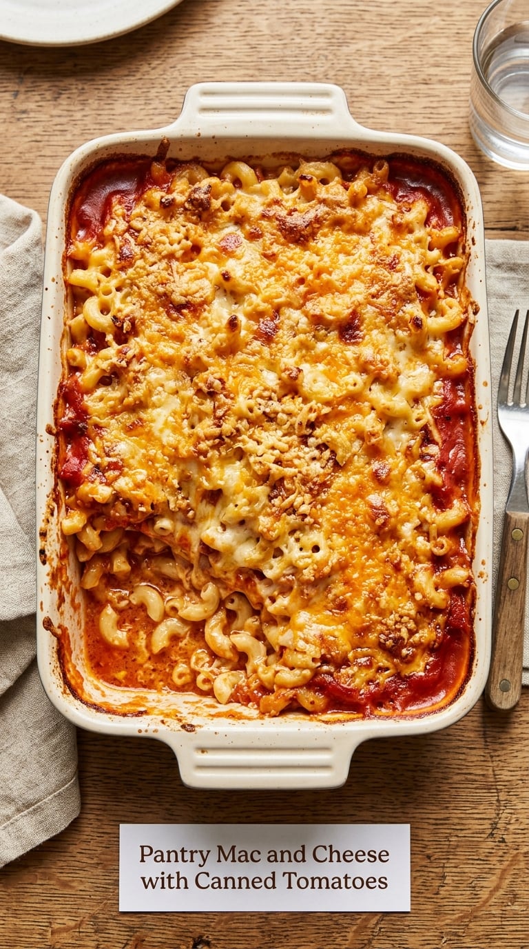 Pantry Mac and Cheese with Canned Tomatoes