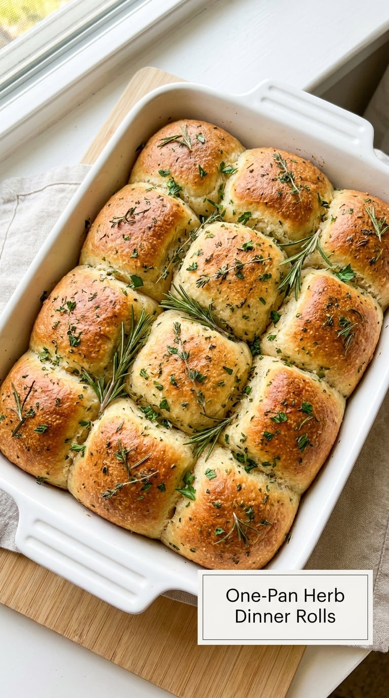 One-Pan Herb Dinner Rolls