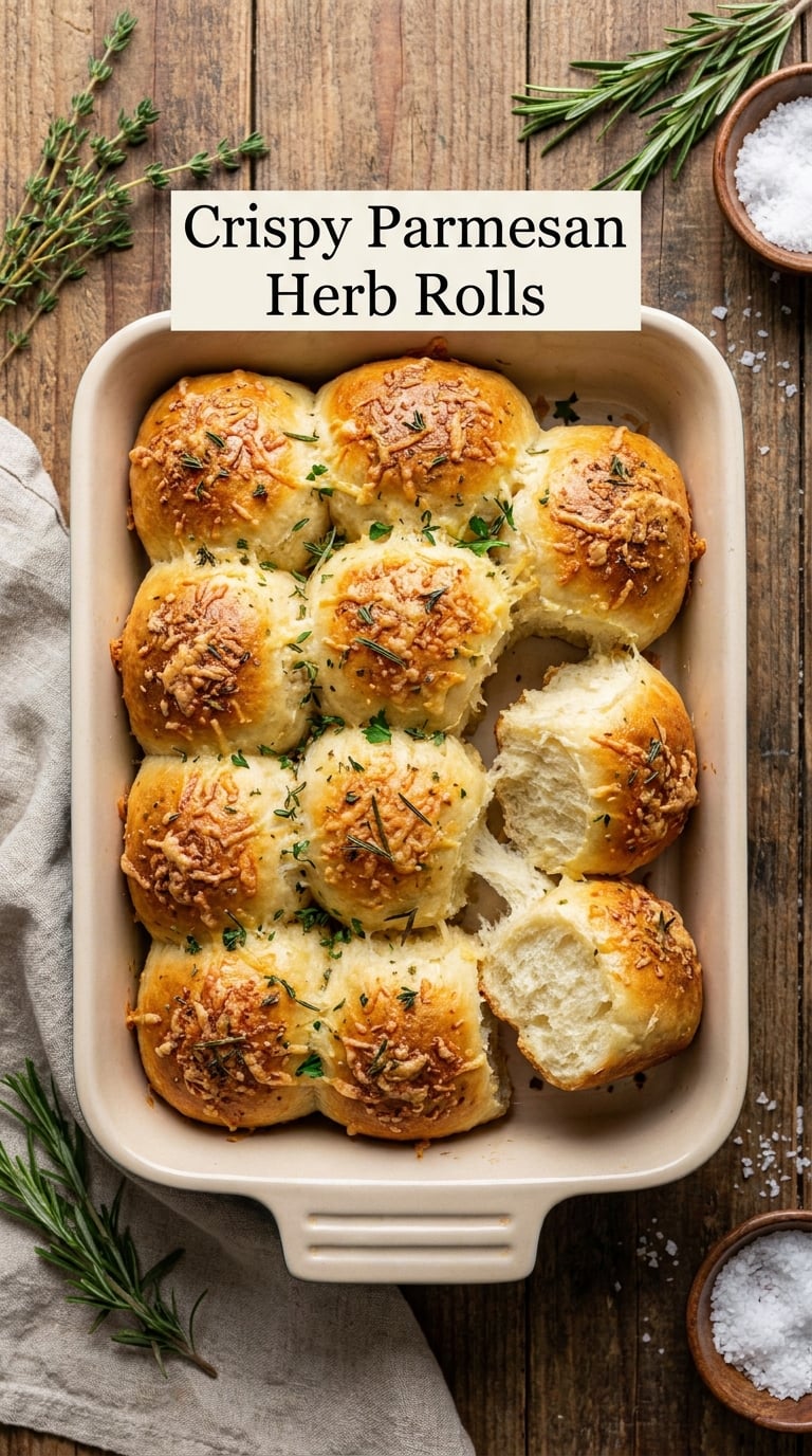 Crispy Parmesan Herb Rolls