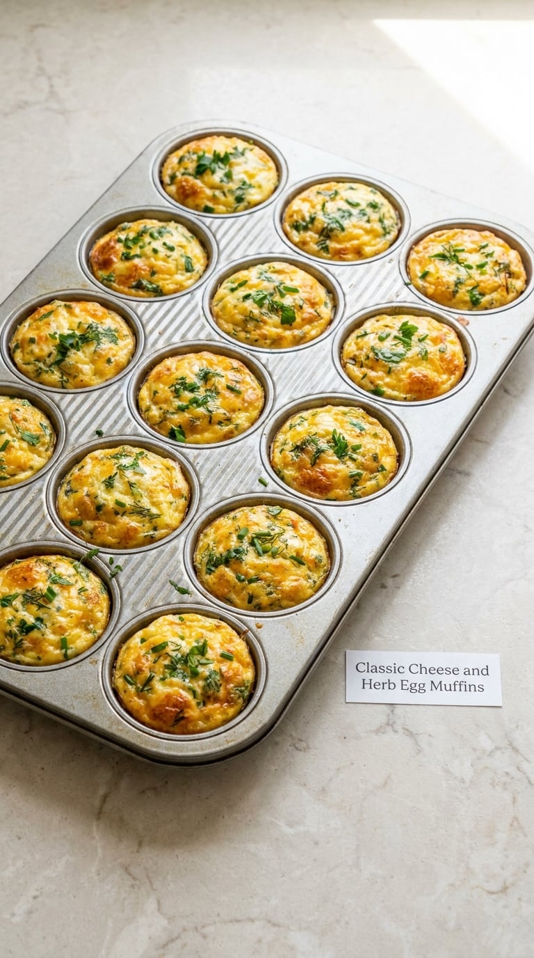 Classic Cheese and Herb Egg Muffins
