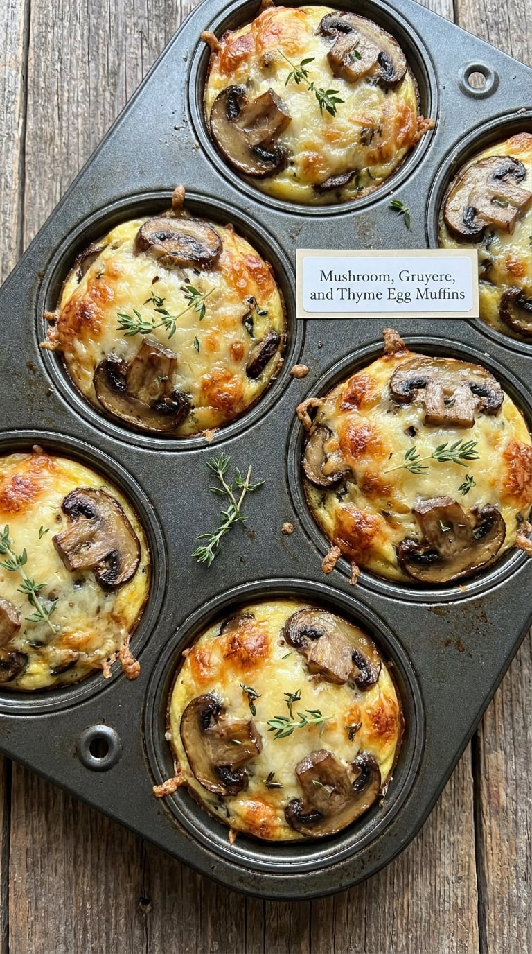 Mushroom, Gruyere, and Thyme Egg Muffins