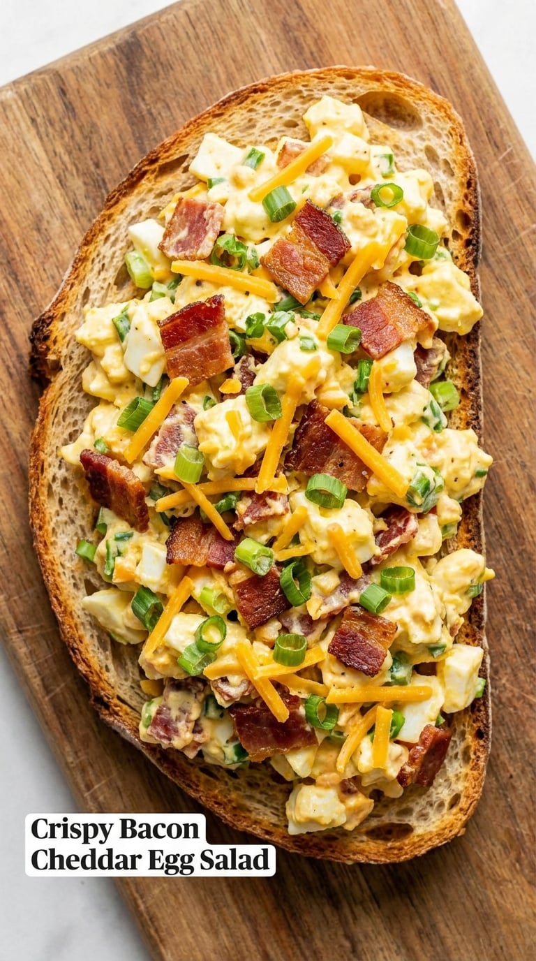 Crispy Bacon Cheddar Egg Salad