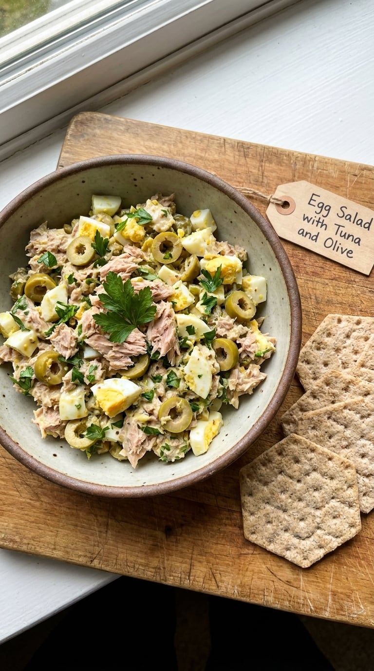 Egg Salad with Tuna and Olive