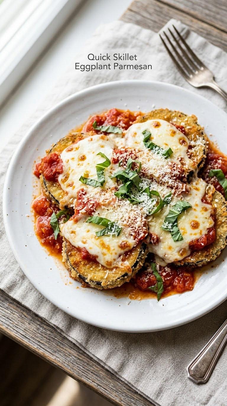 Quick Skillet Eggplant Parmesan