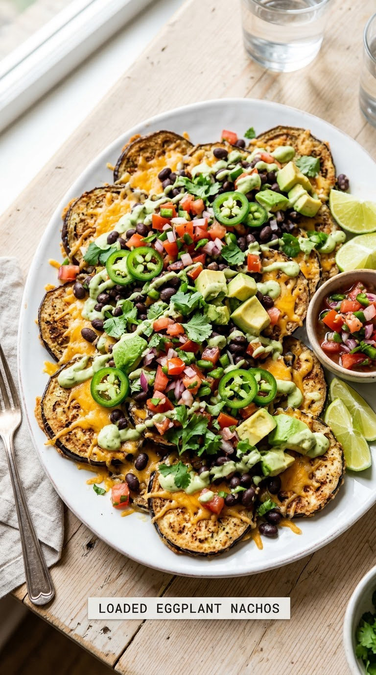 Loaded Eggplant Nachos