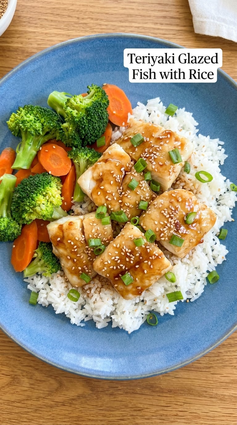 Teriyaki Glazed Fish with Rice