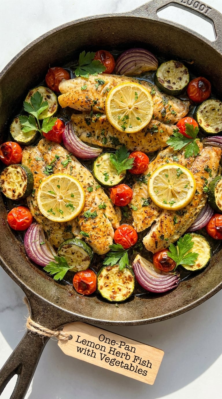 One-Pan Lemon Herb Fish with Vegetables