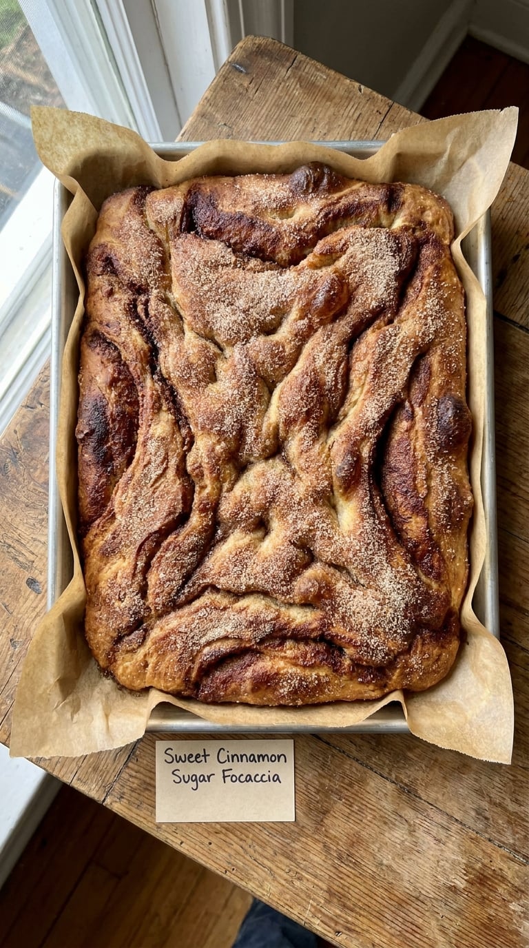 Sweet Cinnamon Sugar Focaccia
