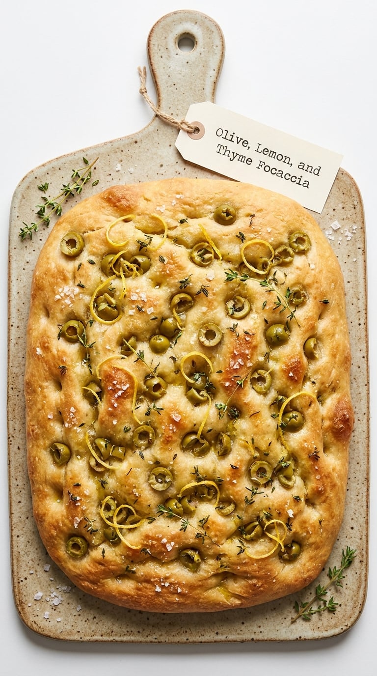 Olive, Lemon, and Thyme Focaccia