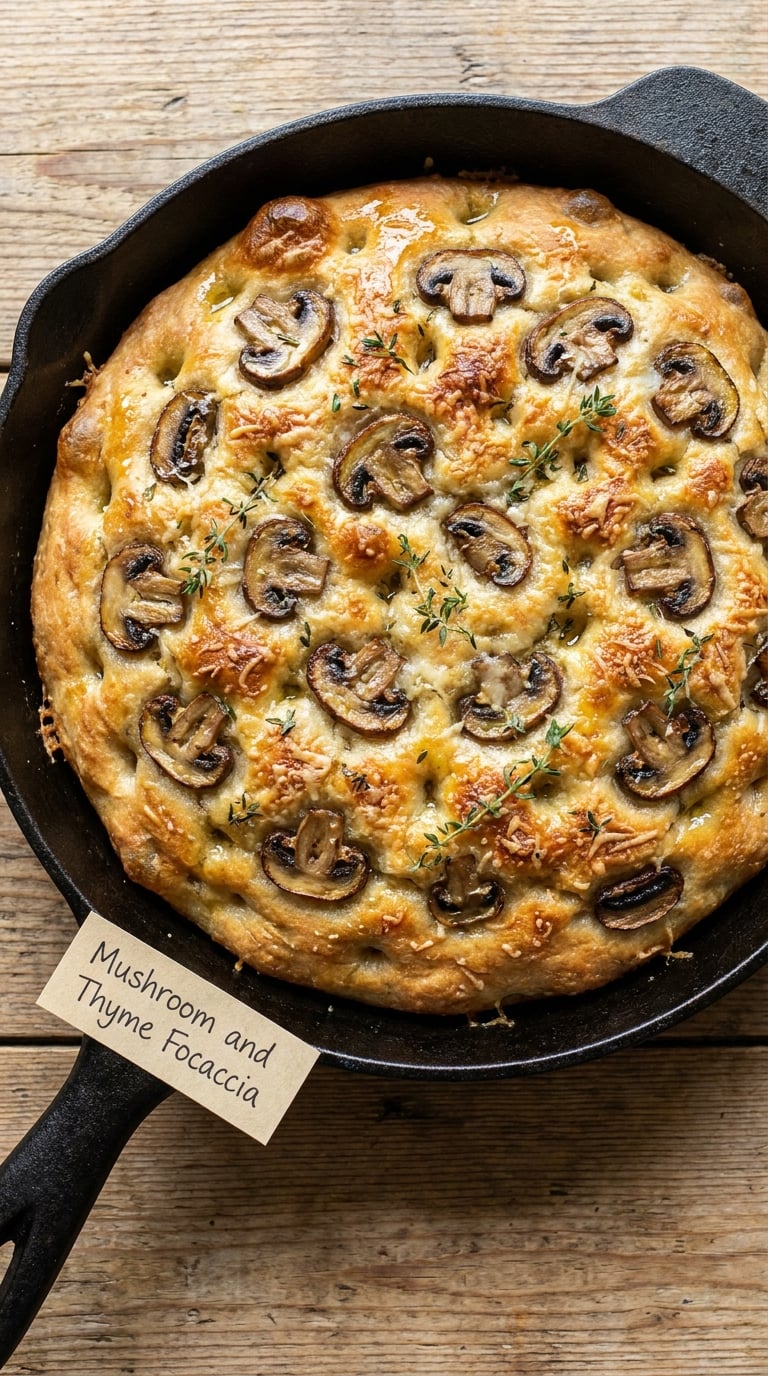 Mushroom and Thyme Focaccia