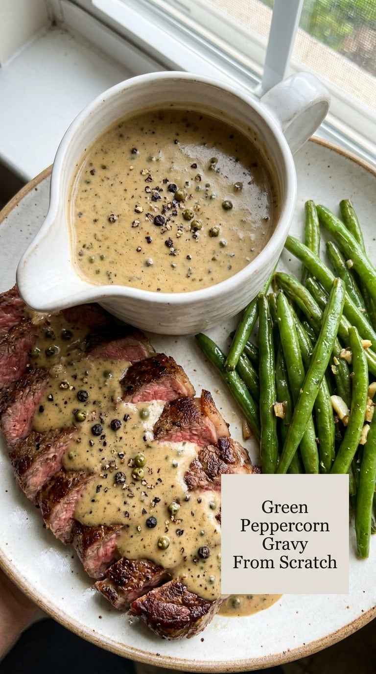 Green Peppercorn Gravy From Scratch