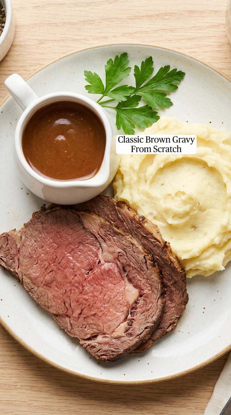 Classic Brown Gravy From Scratch