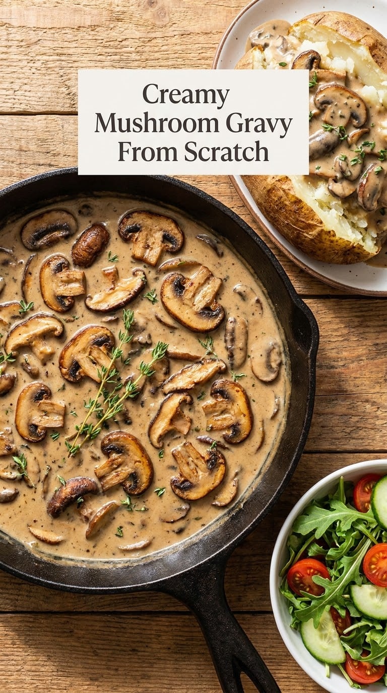 Creamy Mushroom Gravy From Scratch