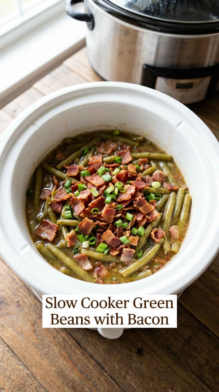 Slow Cooker Green Beans with Bacon