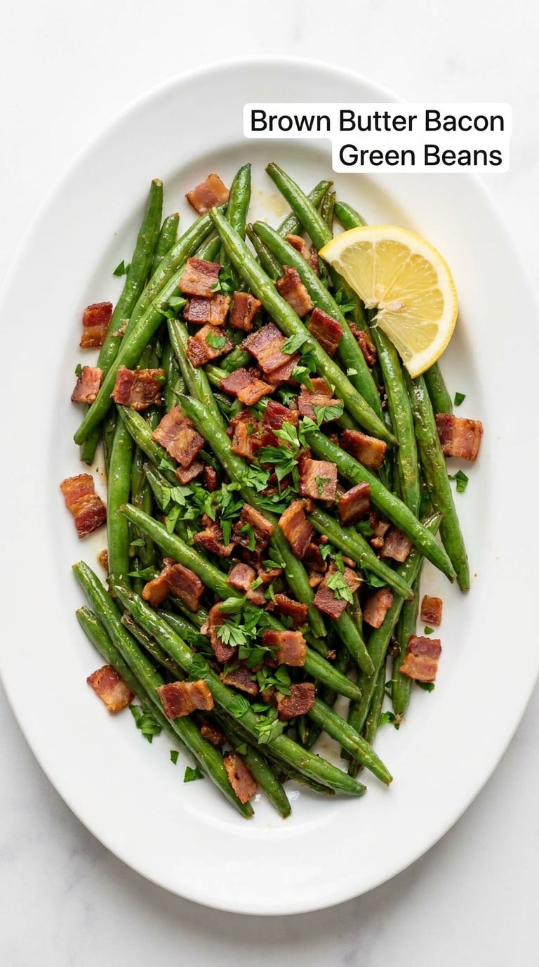 Brown Butter Bacon Green Beans