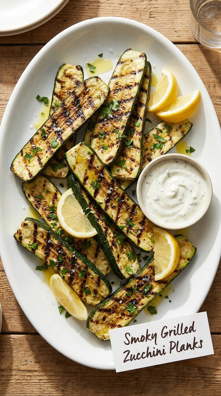 Smoky Grilled Zucchini Planks
