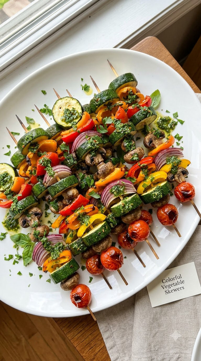 Colorful Vegetable Skewers