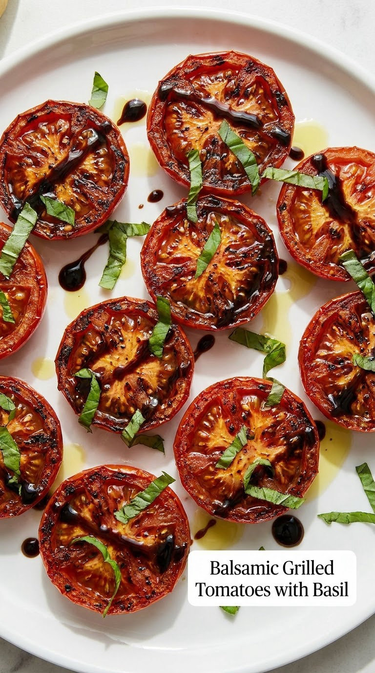 Balsamic Grilled Tomatoes with Basil