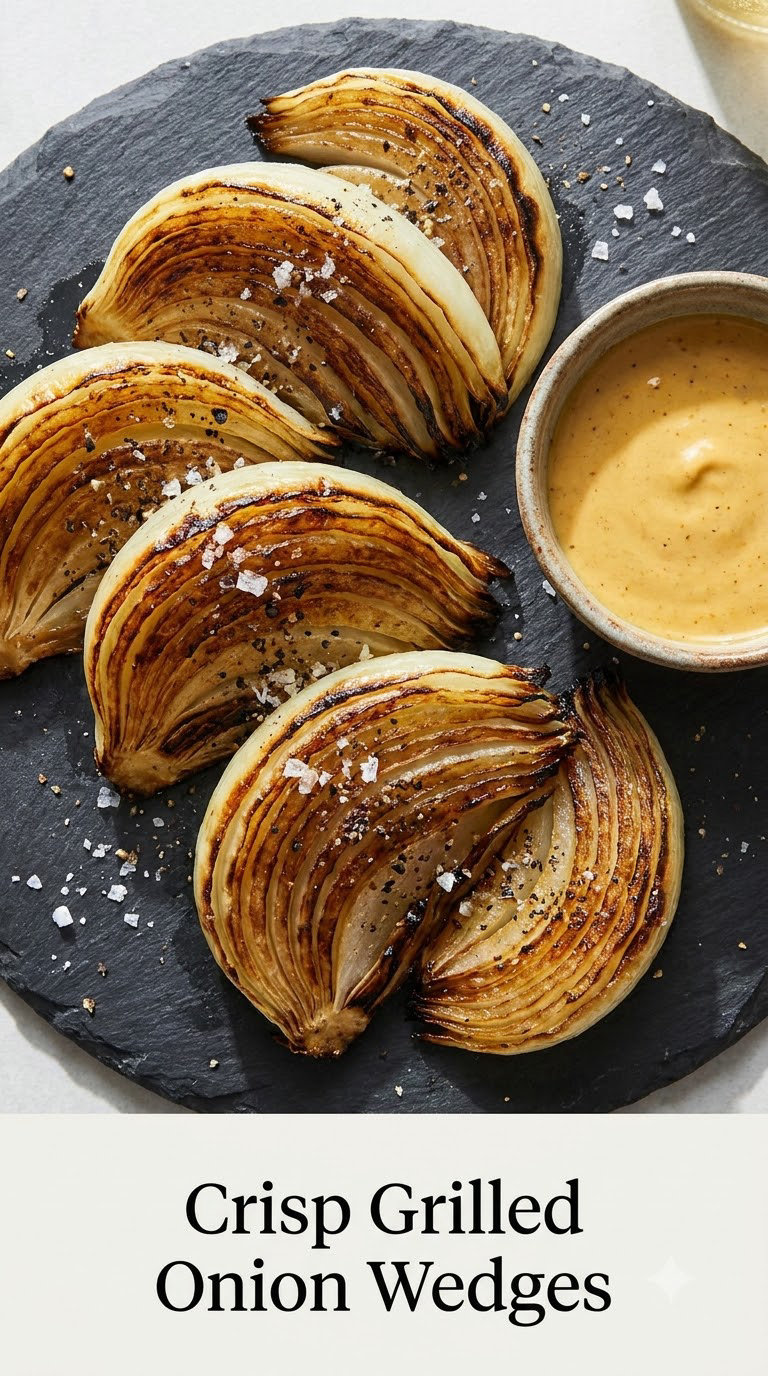Crisp Grilled Onion Wedges