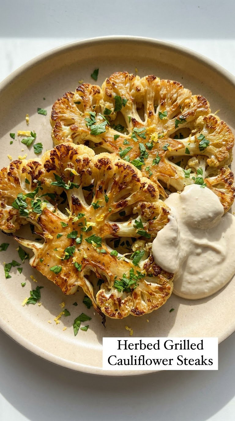 Herbed Grilled Cauliflower Steaks