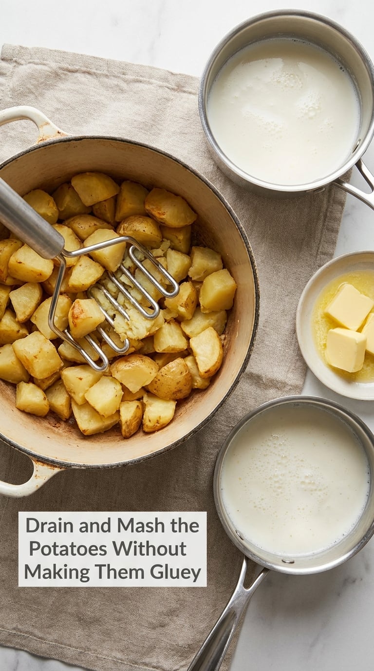 Drain and Mash the Potatoes Without Making Them Gluey