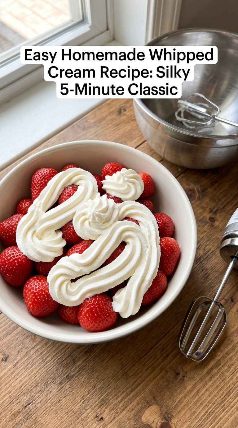 Easy Homemade Whipped Cream Recipe: Silky 5-Minute Classic