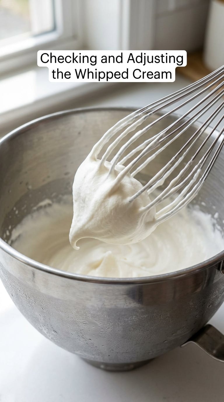 Checking and Adjusting the Whipped Cream
