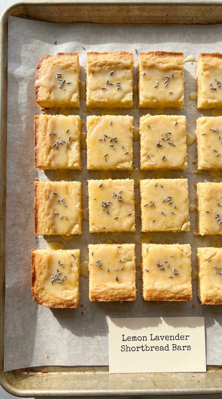 Lemon Lavender Shortbread Bars