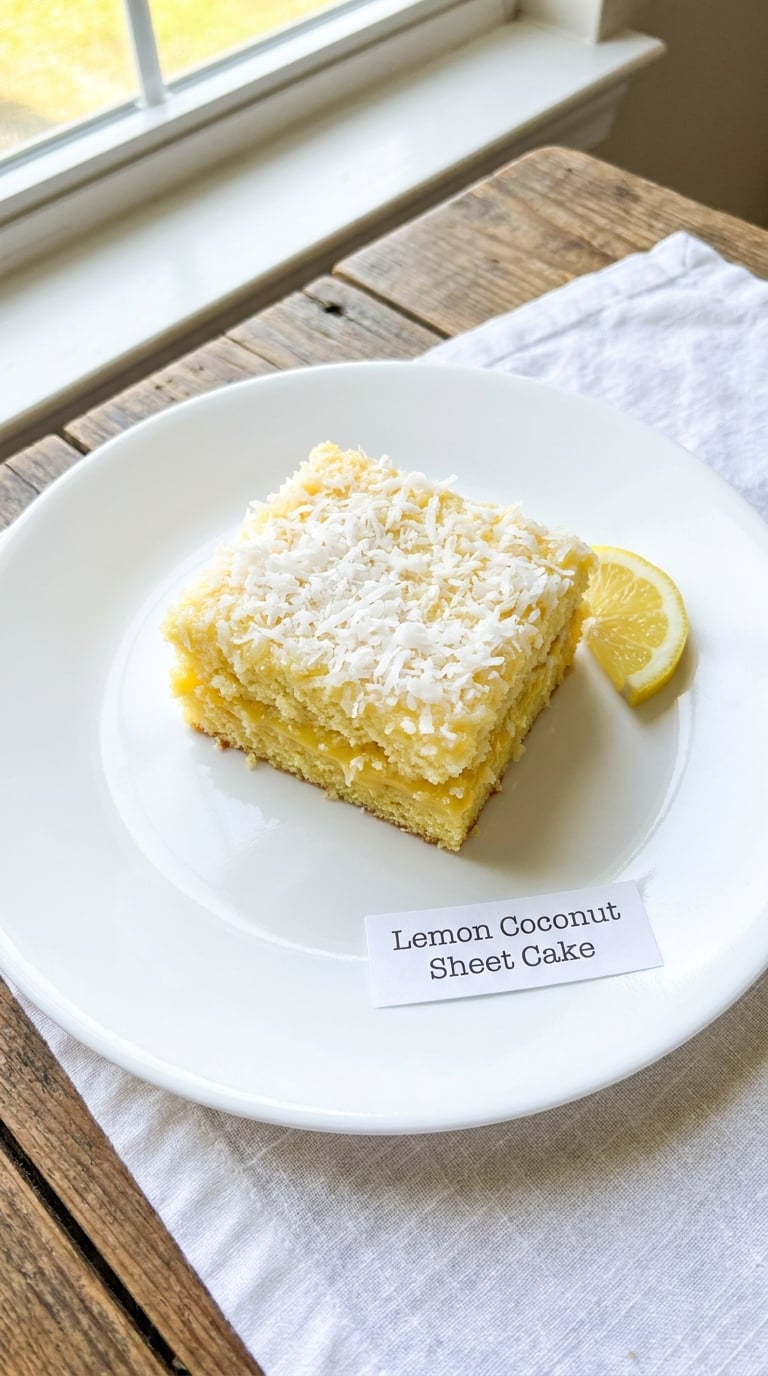 Lemon Coconut Sheet Cake