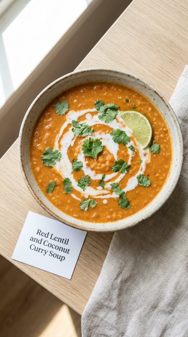 Red Lentil and Coconut Curry Soup