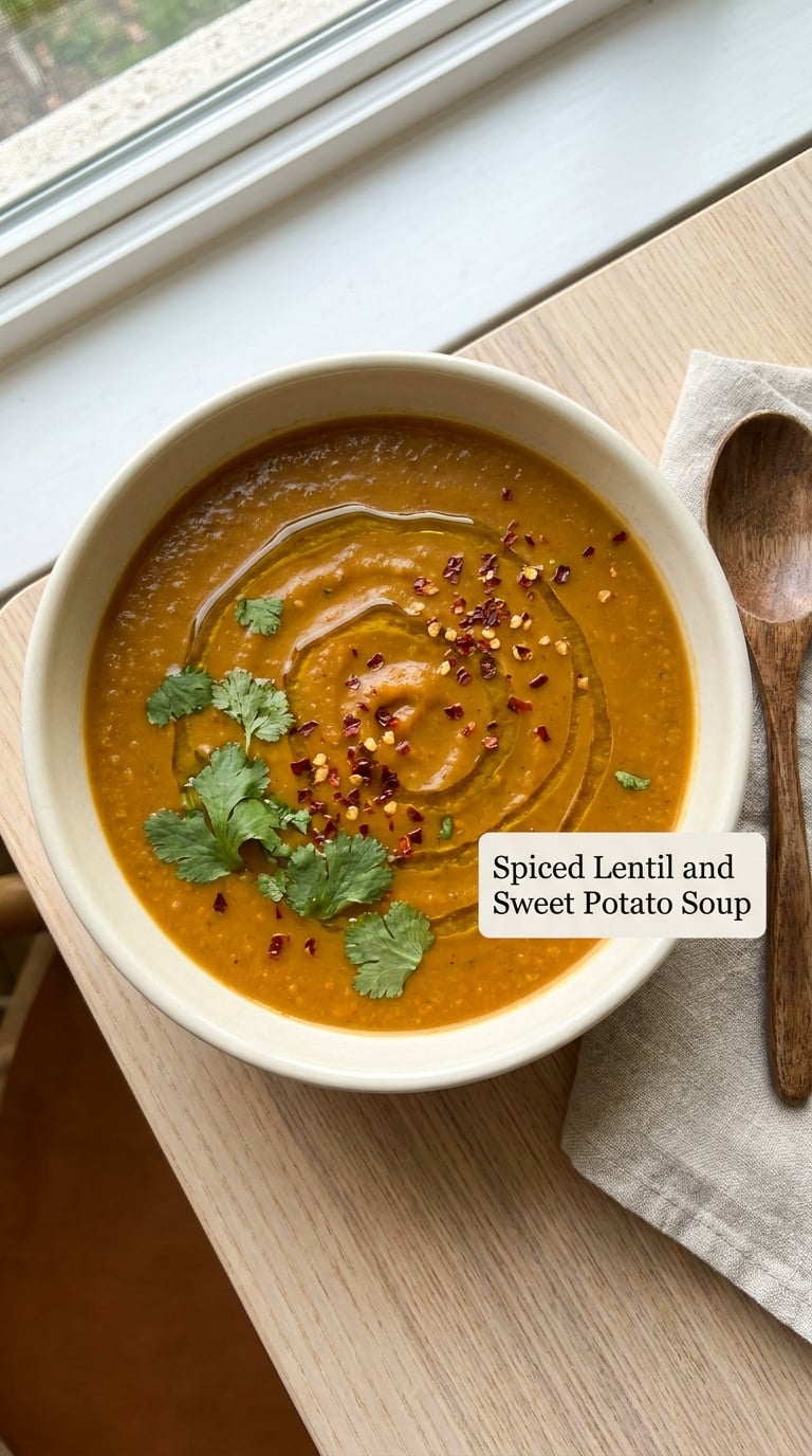 Spiced Lentil and Sweet Potato Soup