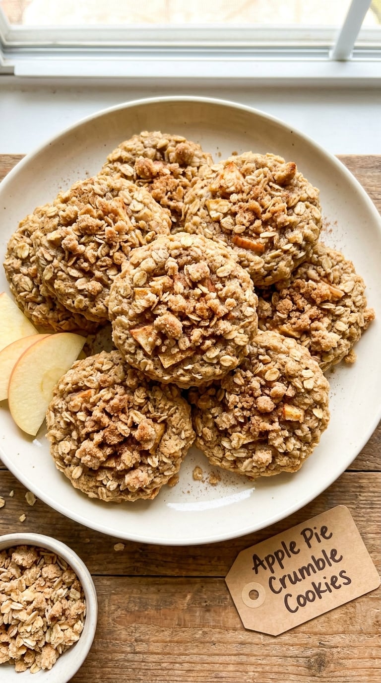 Apple Pie Crumble Oatmeal Cookies